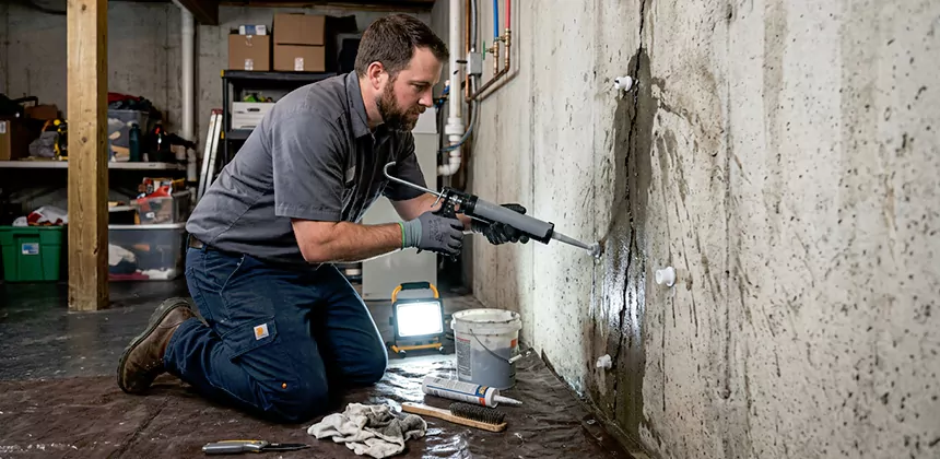 Basement Leak Repair From Inside in Bountiful